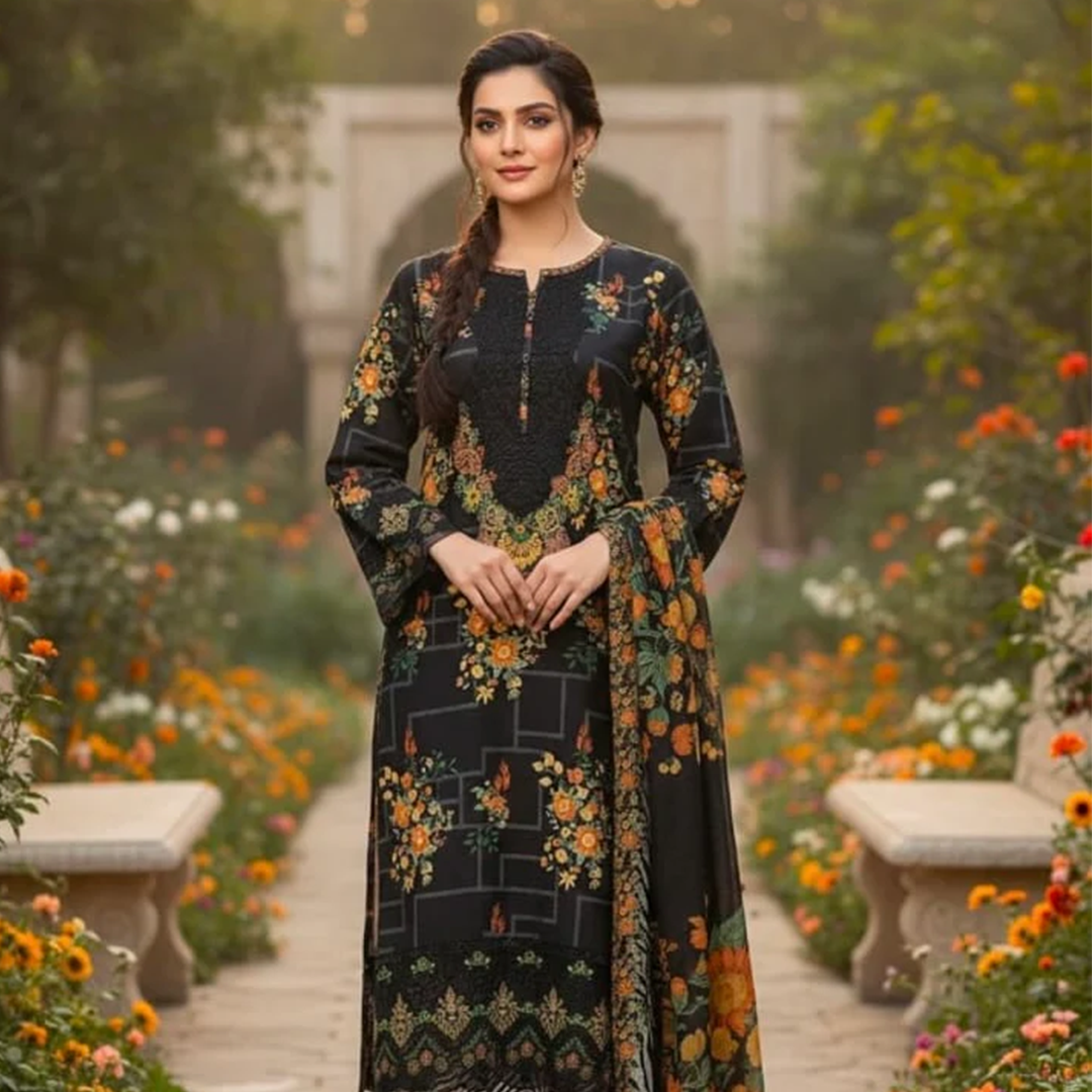 Black Bloom Coattail Suit