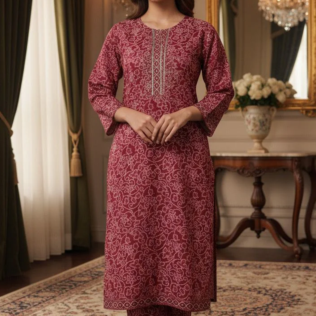 Chunri khaddar 2pc suit