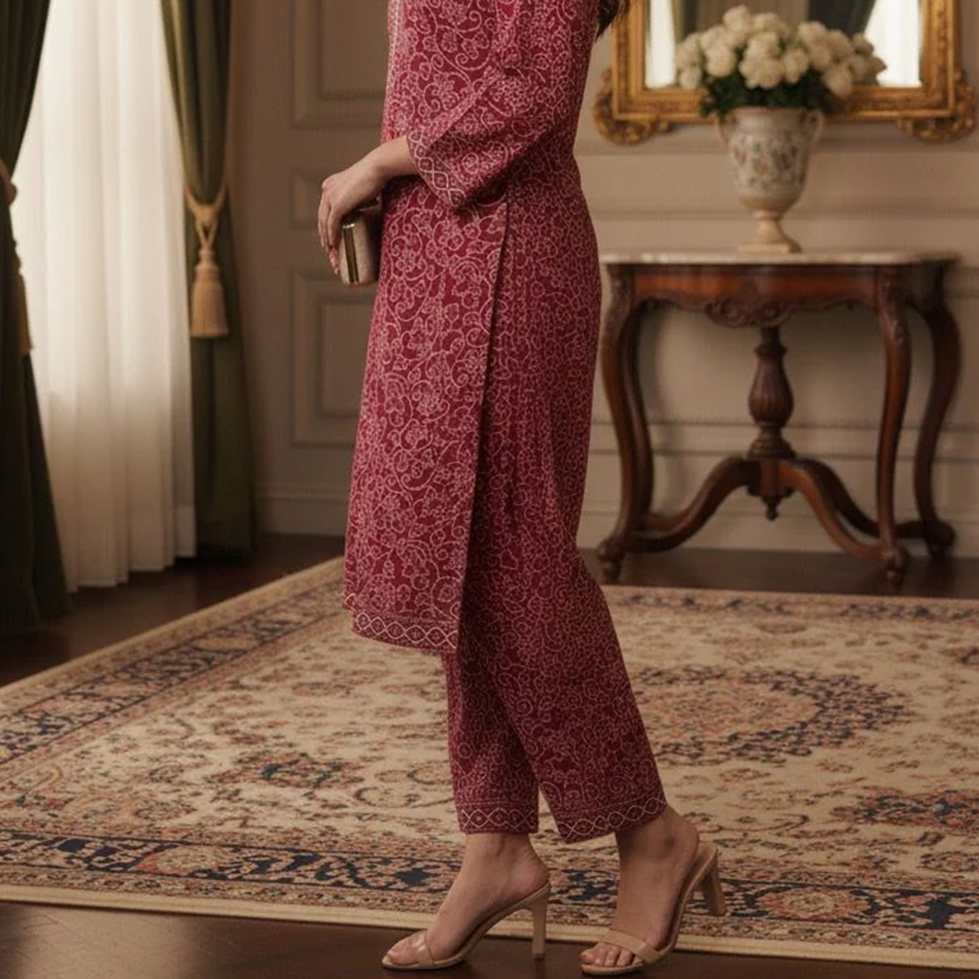 Chunri khaddar 2pc suit