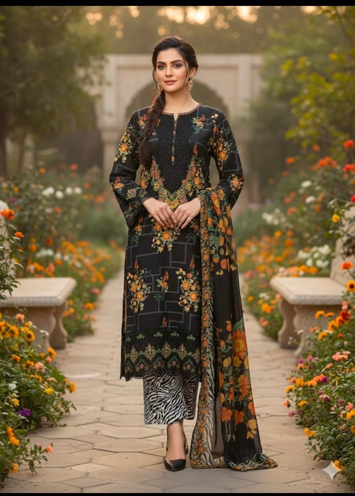 Black Bloom Coattail Suit