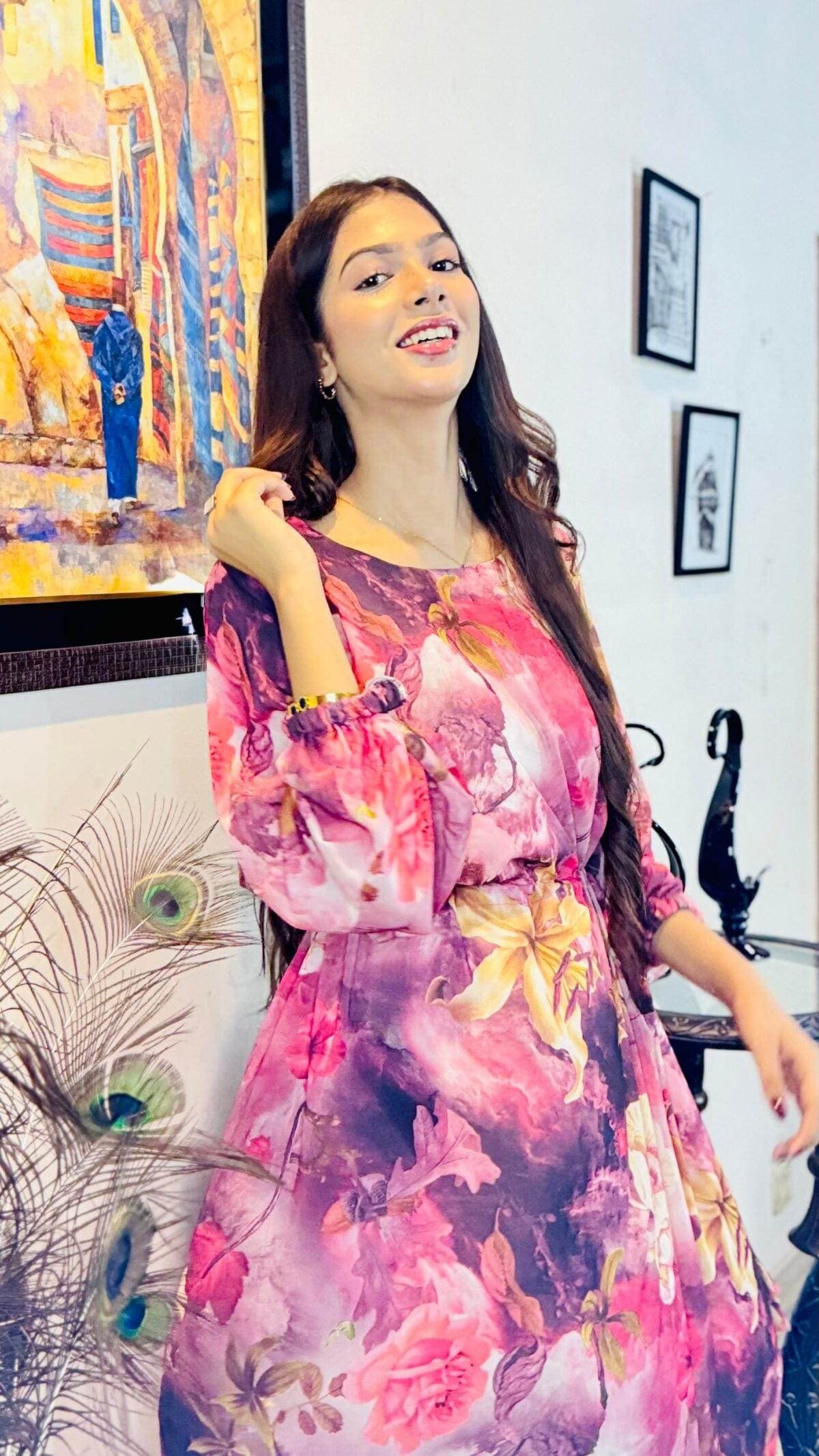 Rose Bloom Frock (grip silk) - Maan&Mahi