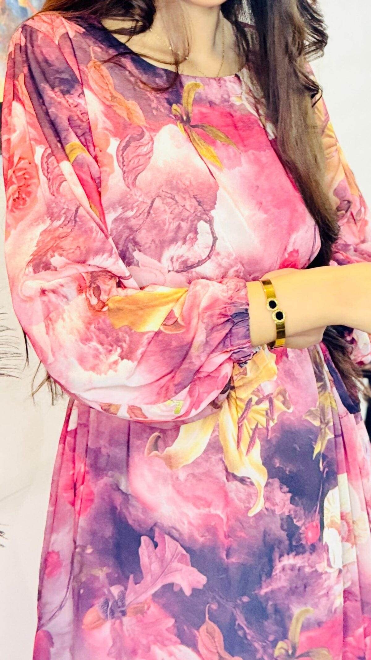 Rose Bloom Frock (grip silk) - Maan&Mahi