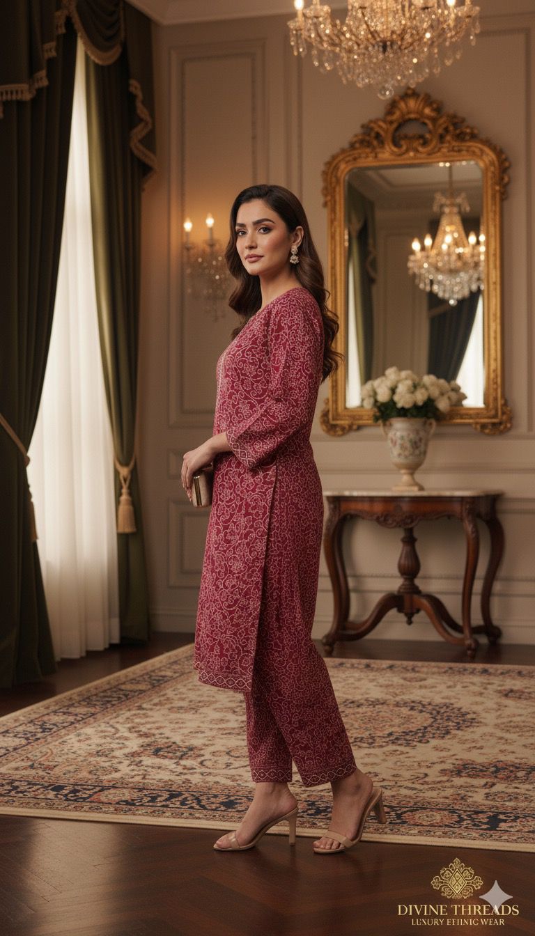 Chunri khaddar 2pc suit