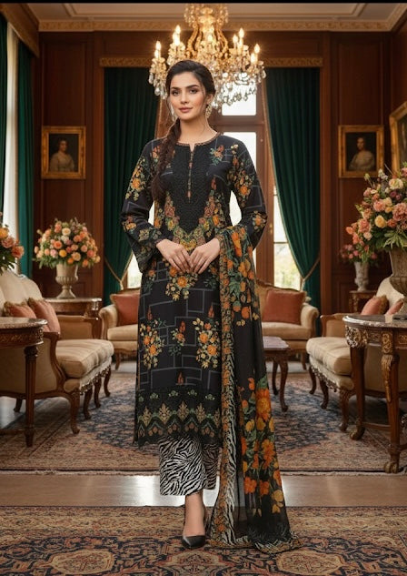 Black Bloom Coattail Suit