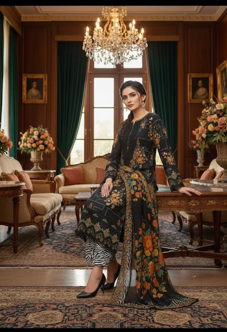 Black Bloom Coattail Suit