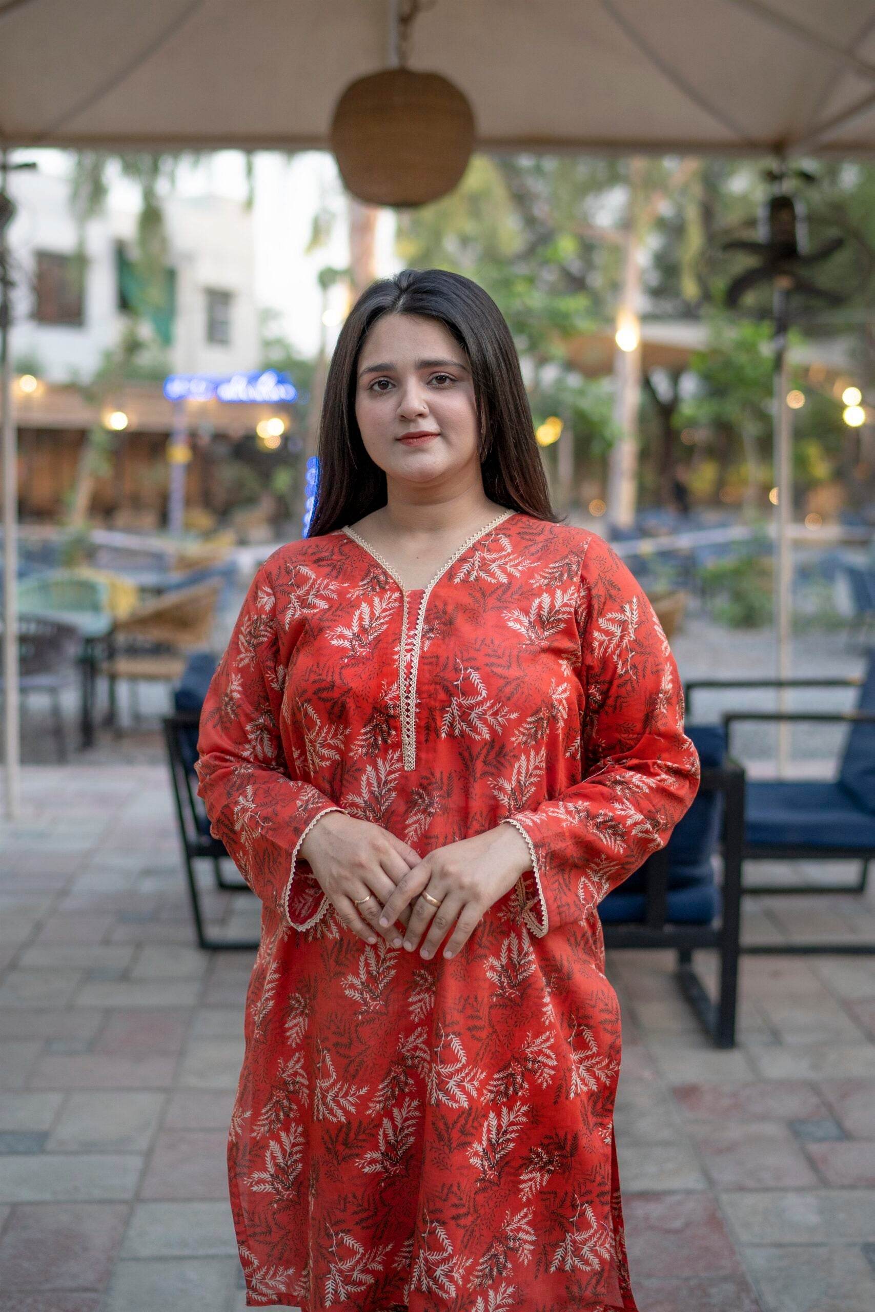 Persian Red Airjet Premium Lawn Co-Ord Set - Maan&Mahi