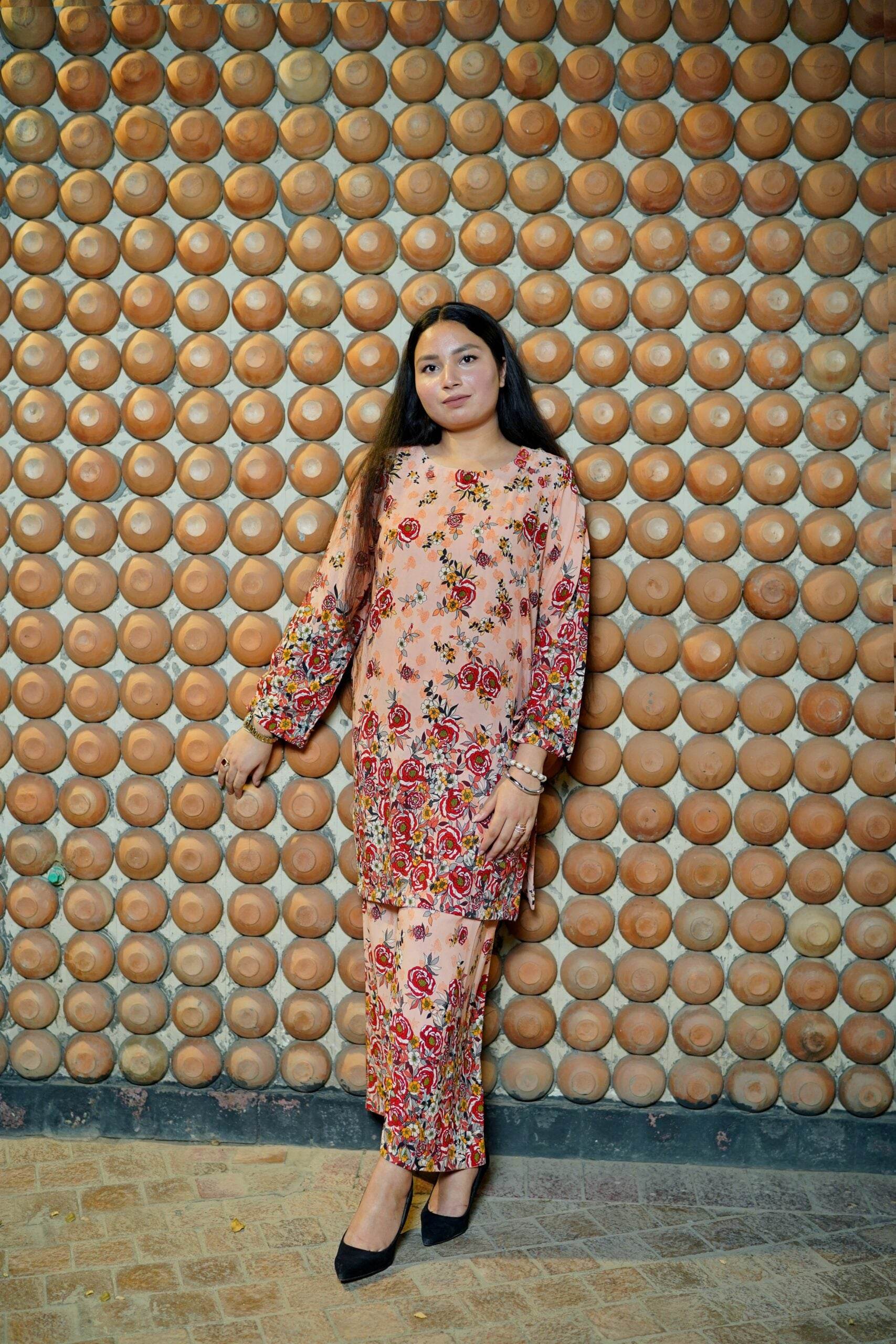 2pc Floral Grip Silk Co-Ord Set - Maan&Mahi