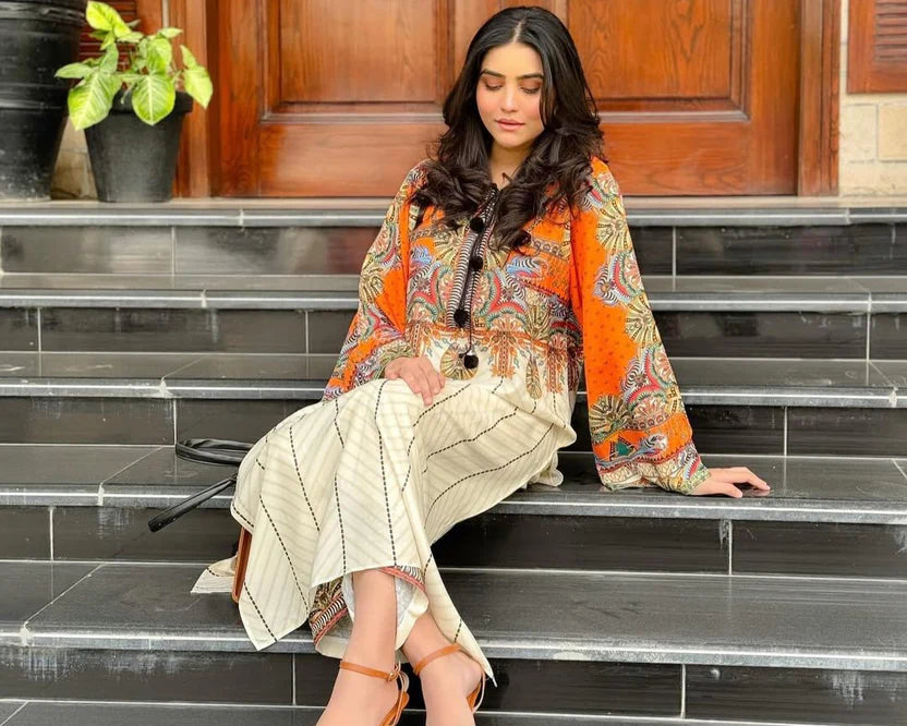 Orange Glow Silk 2-Piece