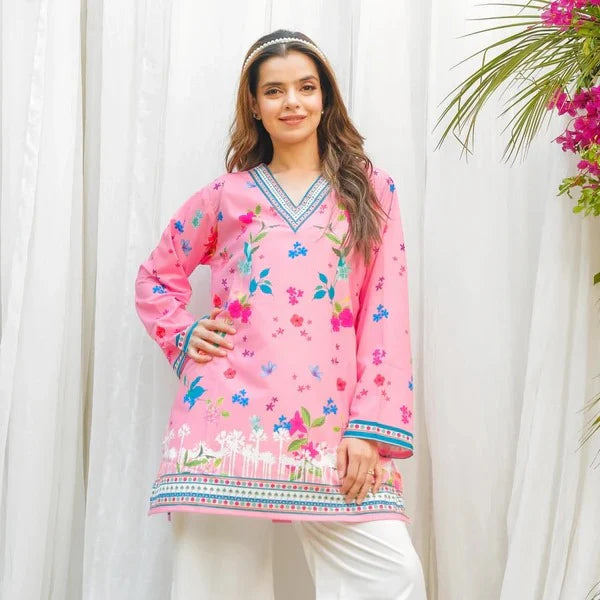 Pink Floral silk 2-Piecev