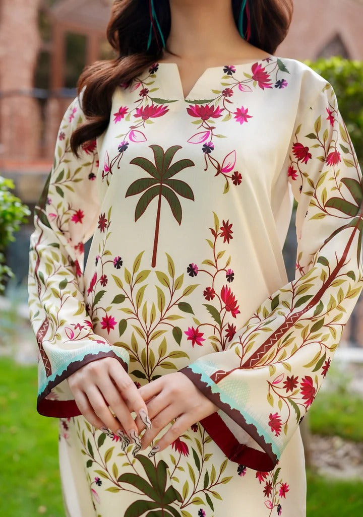 Palm Blossom silk Co-ord Set