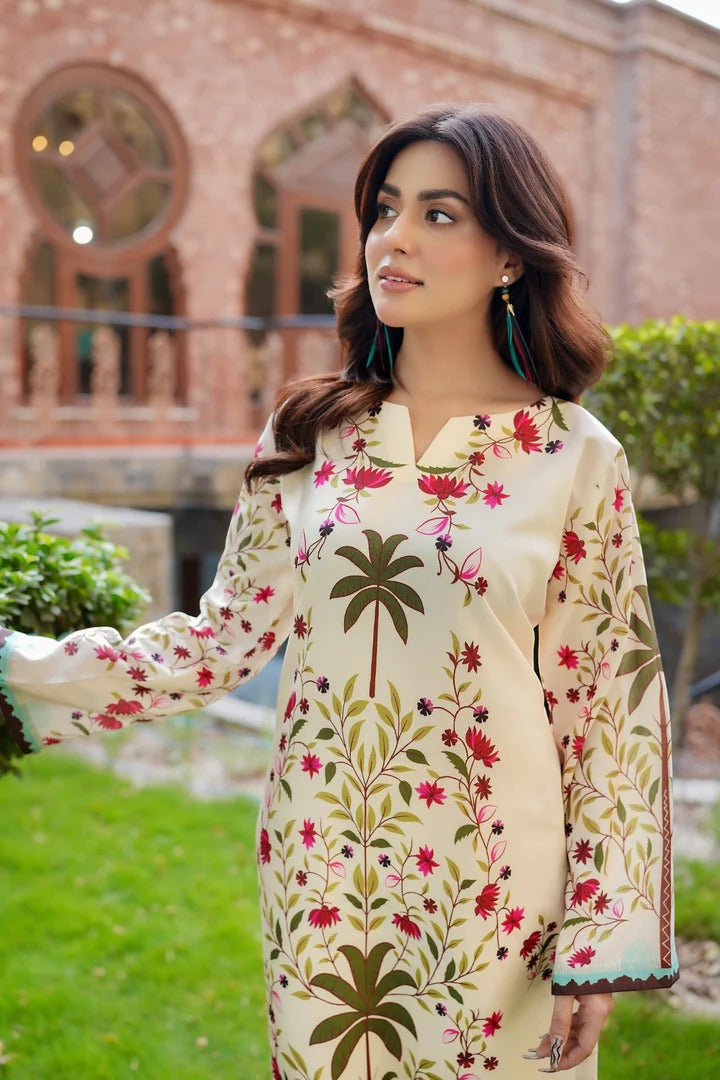 Palm Blossom silk Co-ord Set