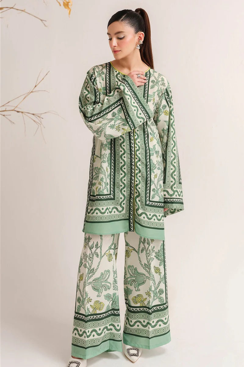 Fresh Leaf silk Co-ord Set