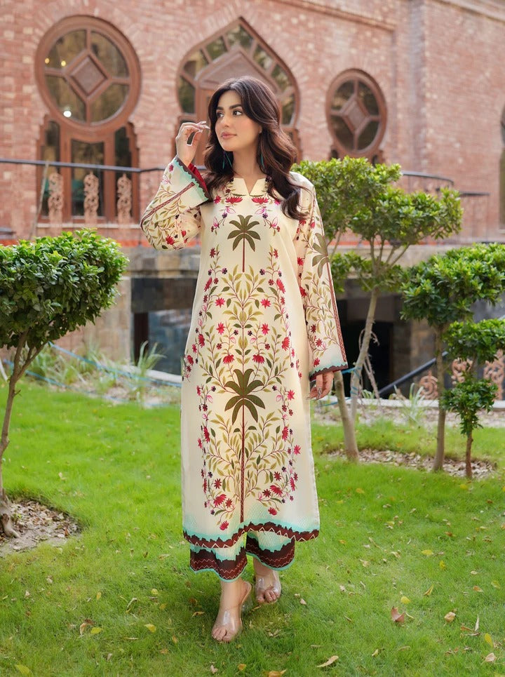 Palm Blossom silk Co-ord Set