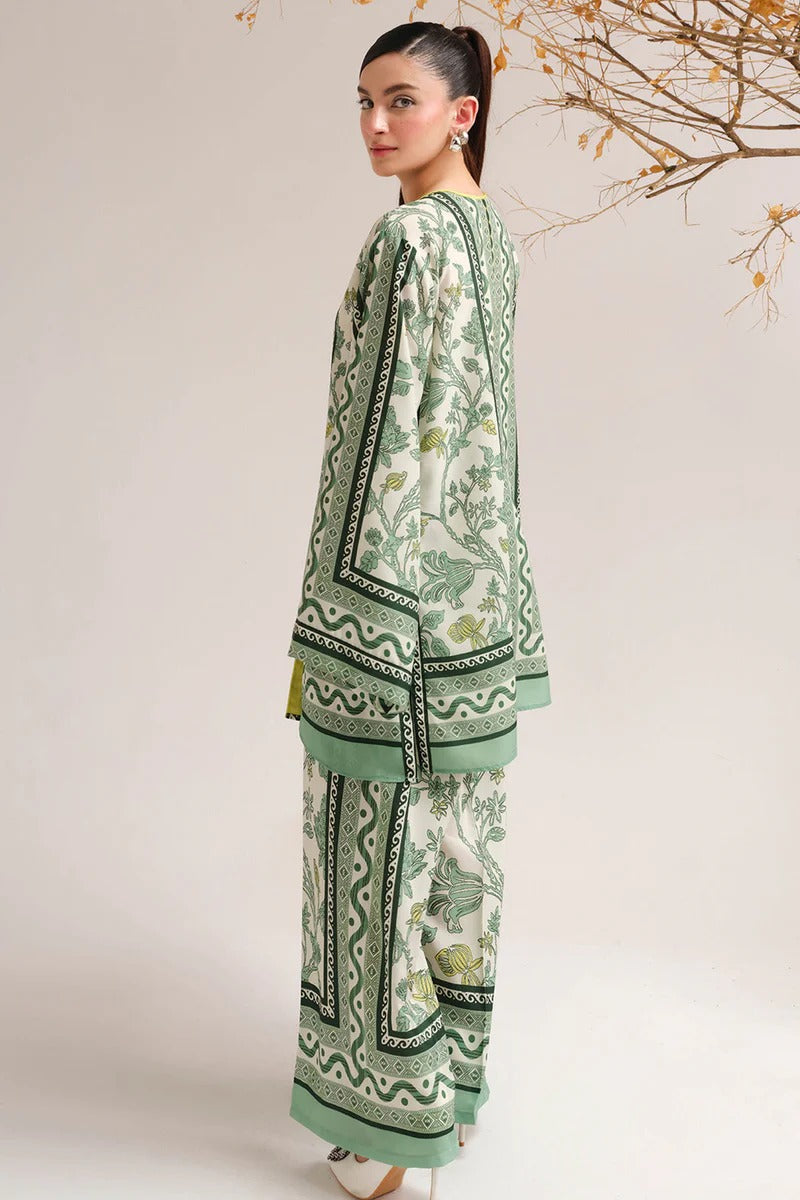 Fresh Leaf silk Co-ord Set