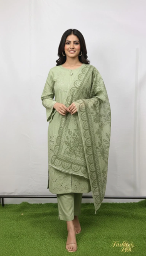 Mint Charm – Winter Cotton 3 Piece Suit