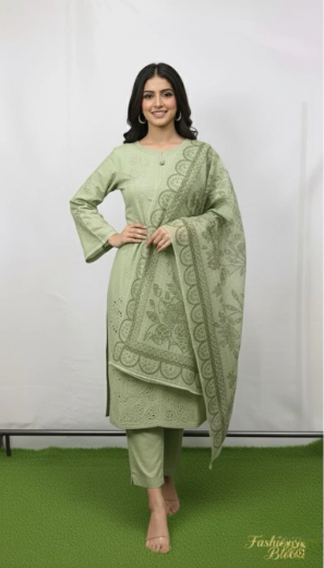 Mint Charm – Winter Cotton 3 Piece Suit